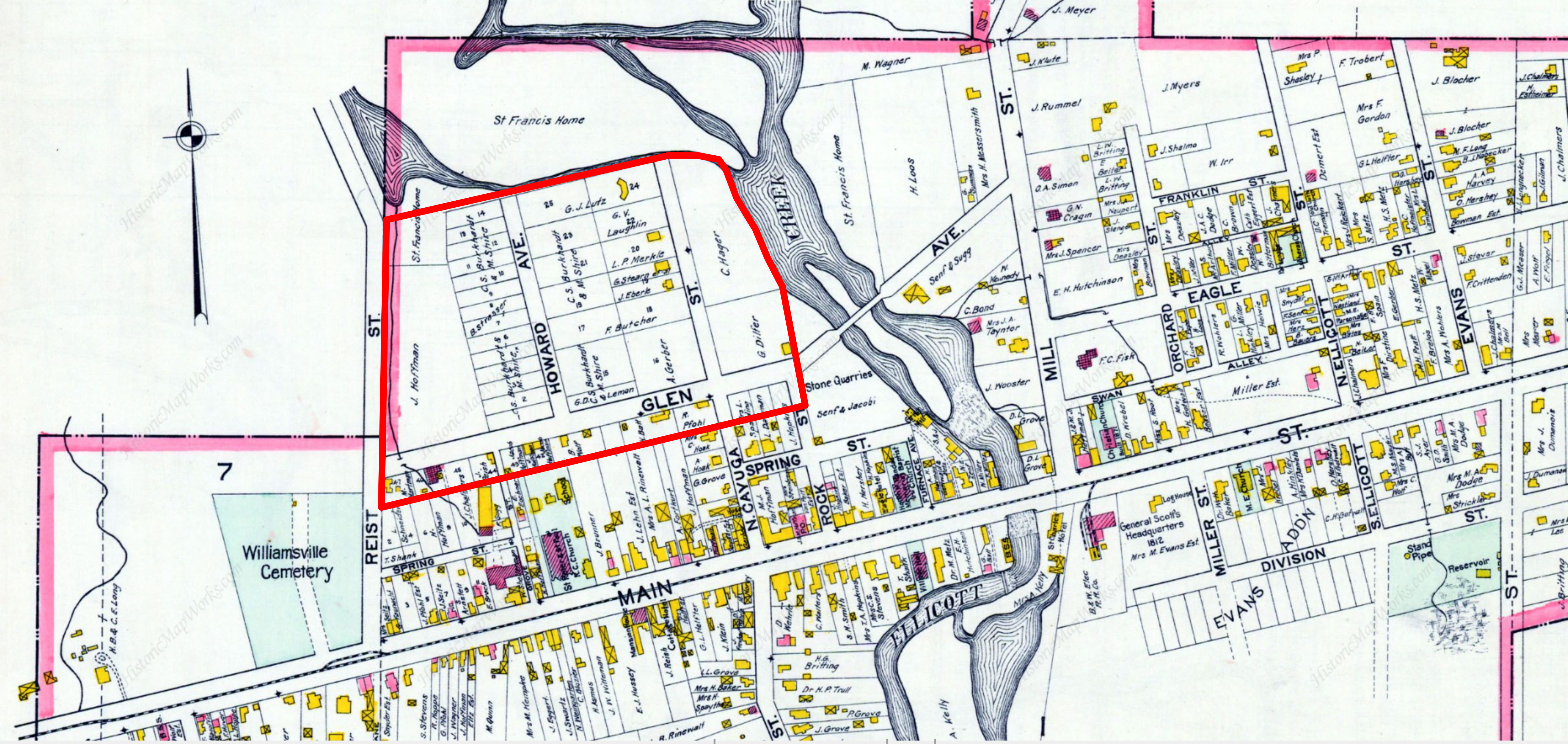 1909 village map